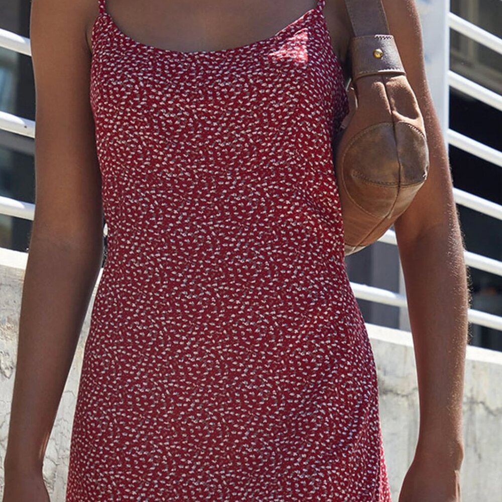 Brandy Melville Red Floral Sundress